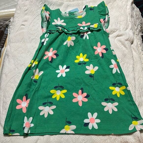 NEW Floral Sleeveless Lightweight Cotton Flutter Sleeve Summer Dress  READ DESC. - Picture 1 of 3